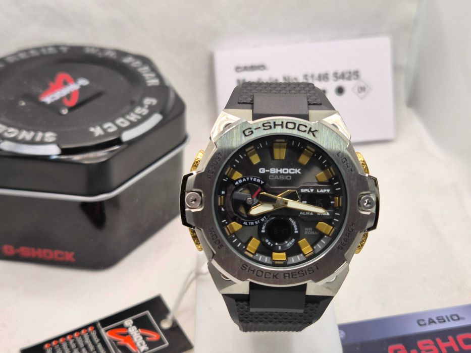 Ceas Barbati Casio g shock GST B400cx silver-GOLD,Nou,Garantie 2 ani