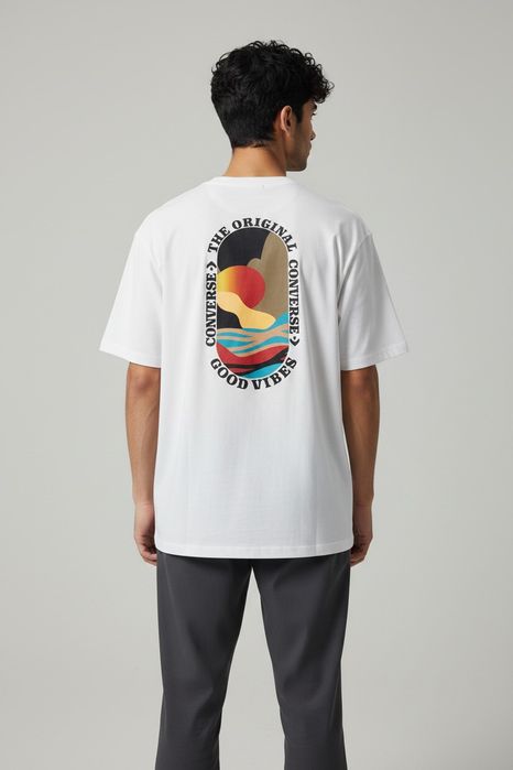 Tricou Converse alb, oversized, XL