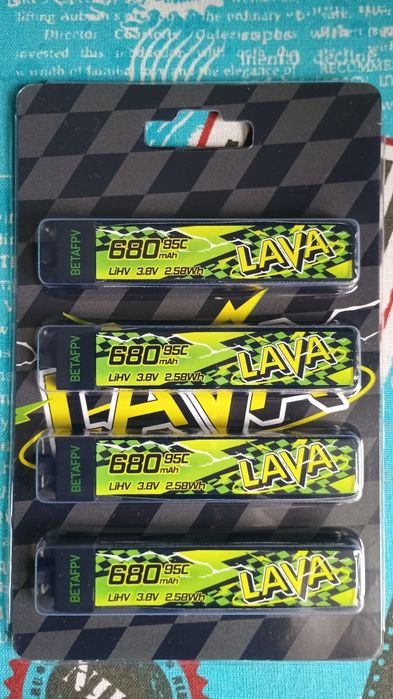 BETAFPV LAVA 1S 680mAh 95C LiHV (4 аккумулятора)
