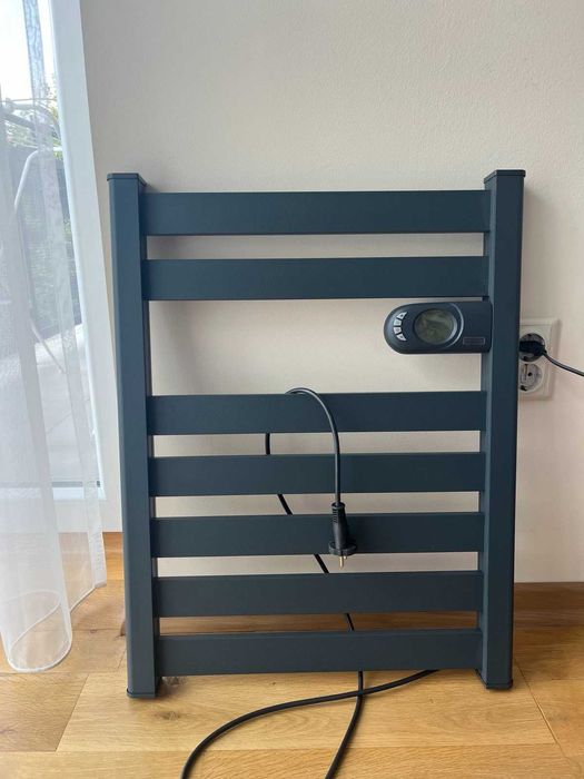 Eлектрическа лира за баня TEDAN Zinnia Anthracite/Антрацит 500W, 505x660mm
