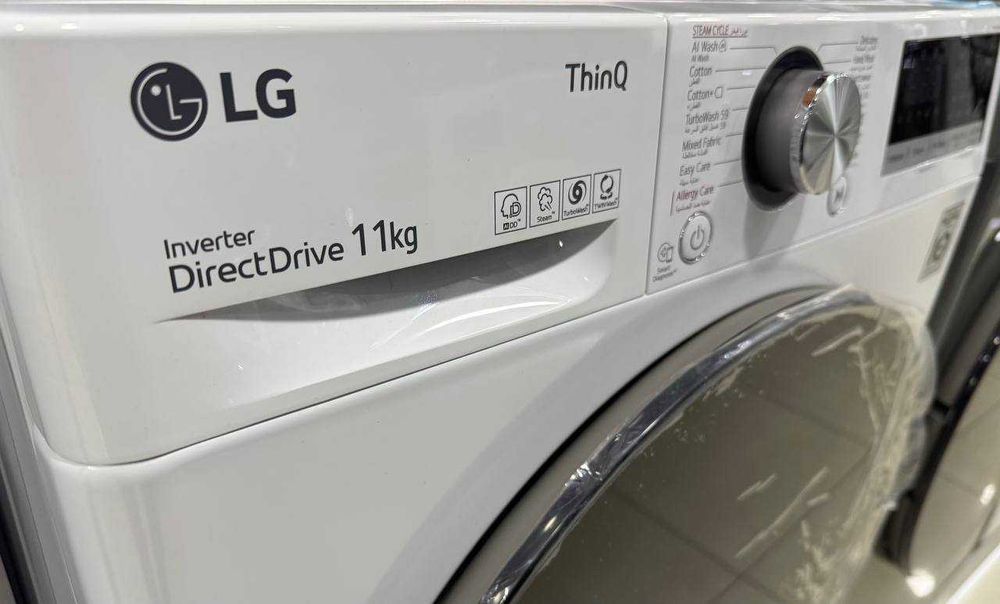 Стиральная машина LG 11 кг F4Y5EYGYWV AI DD Inverter Steam TurboWash