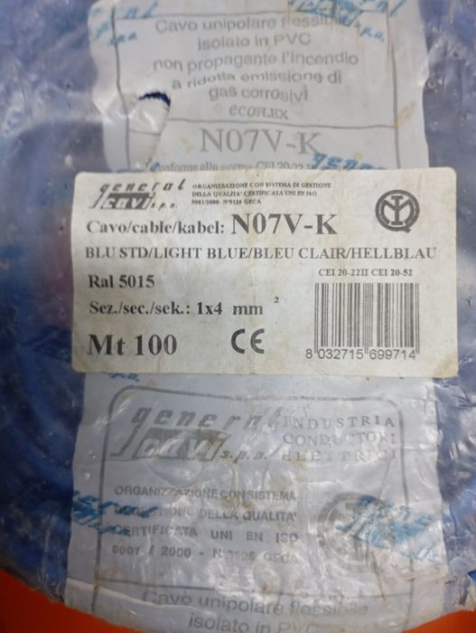 Vând fir electric 4mm