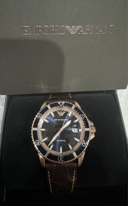 Emporio Armani M DIVER GT Brown Leather watch