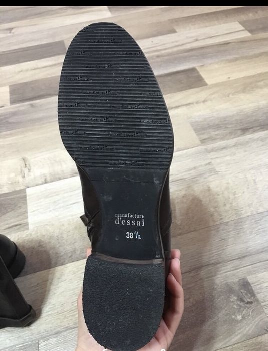 Cizme piele manufacture d’Essai originale 38 cisme maro noi ghete