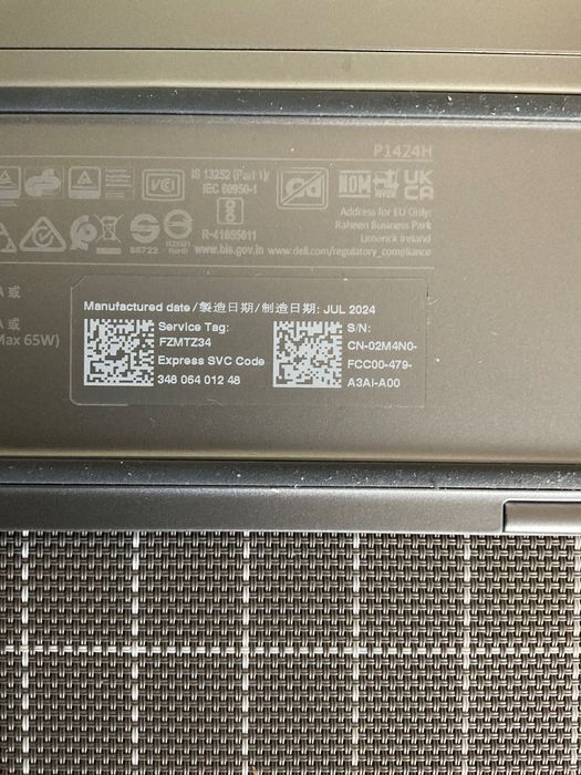 Портативный монитор Dell P1424H