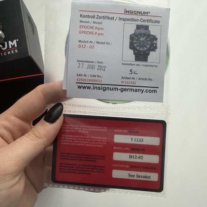 Часовник INSIGNUM epoche ip grey