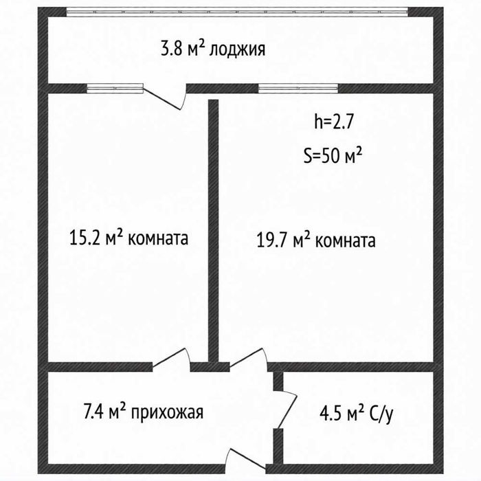Евродвушка в мкр. Береке
