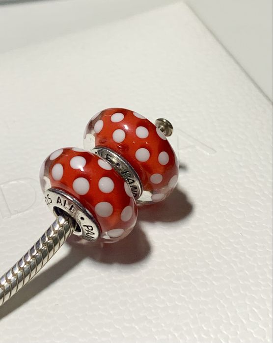 PANDORA шармы Murano Disney Mинни Маус