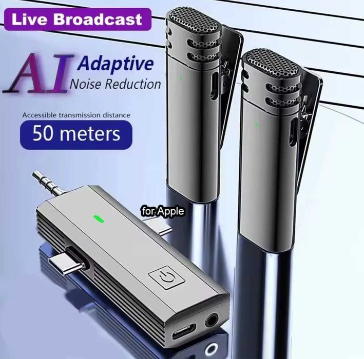 Microfon lavaliera videouri live-uri Vlog TikTok wireless iphone/usb C