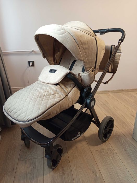 Комбинирана детска количка 3 в 1 KikkaBoo - Vicenza,Premium Beige