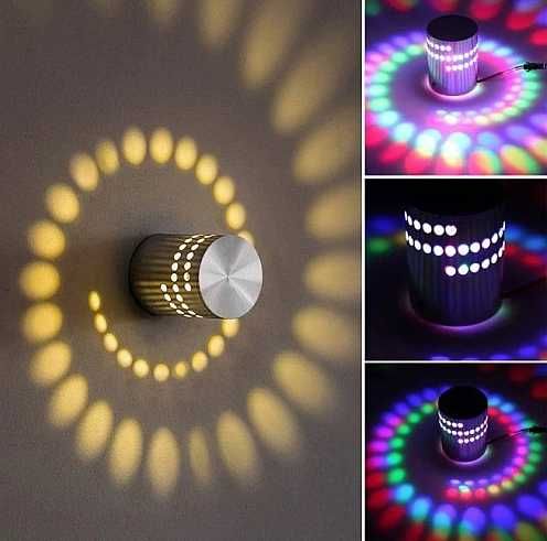 Многоцветна диско лампа за декорация на стена с дистанционно