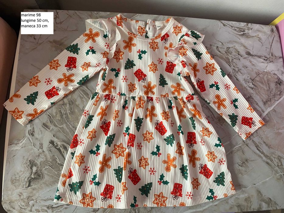 Rochie marime 92-98 copii fete ocazie craciun eleganta zara catifea