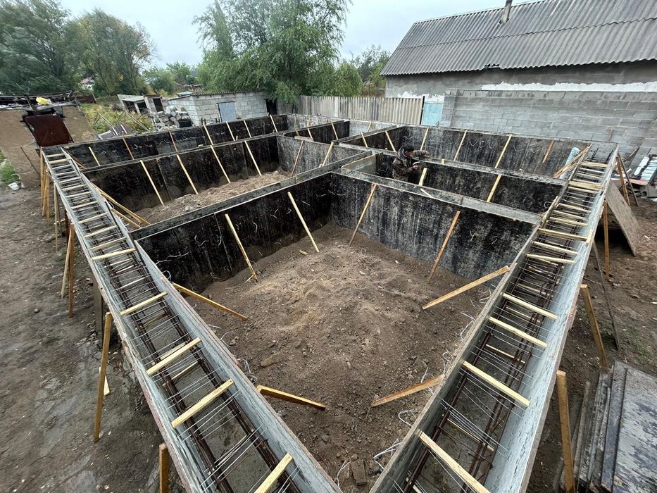 Фундамент заливка