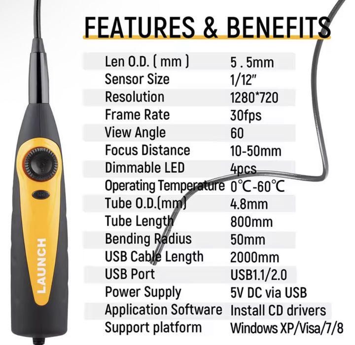 Tester Launch VSP600 videoscope