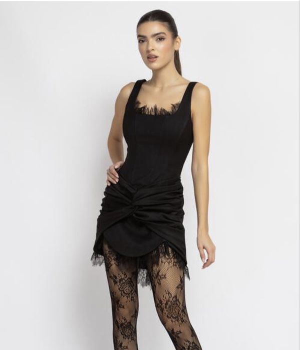 Cliche черна рокля с дантела