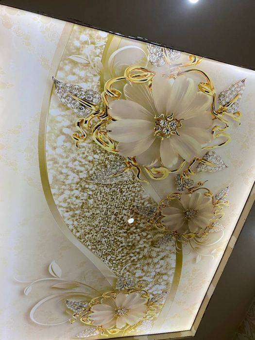 Натяжные потолки и 3D фотообои от 40.000сум