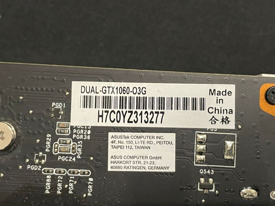 Placa video ASUS DUAL GTX 1060 OC 3GB