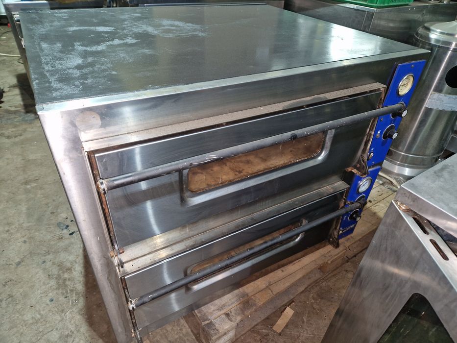 Cuptor pizza electric, la 380v, 4+4 pizza, samota buna