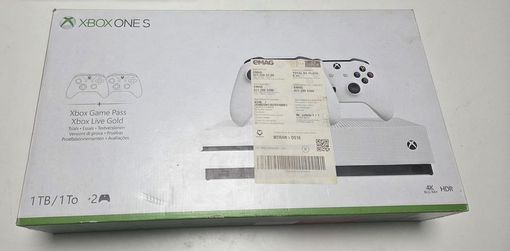 Xbox One S 1TB 3jocuri+ 2manete