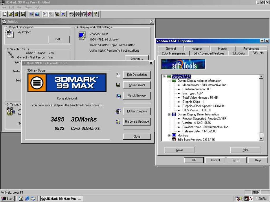 Vand placa video retro 3Dfx Voodoo 3 2000 16mb AGP