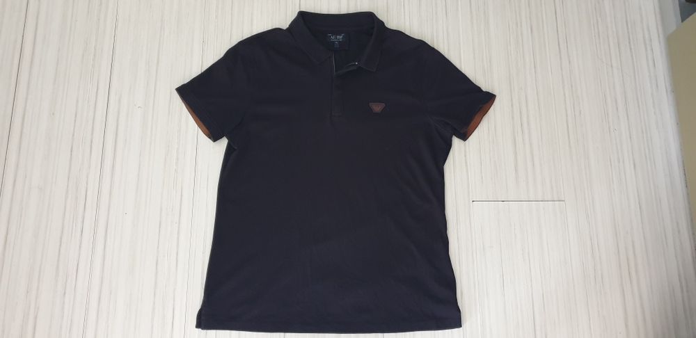 Armani Jeans AJ Badge Logo 3/4 Zip Stretch Cotton M ОРИГИНАЛ Мъжка Тен