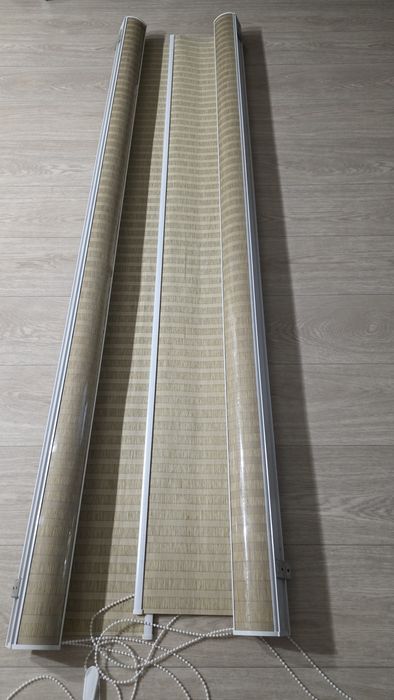 Ролл штора, коричневый бамбук