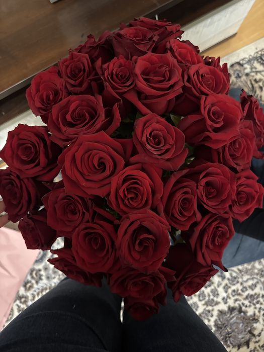 Красный Роза метровый 31шт