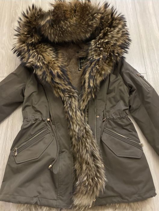 Парка женская, натуральный мех