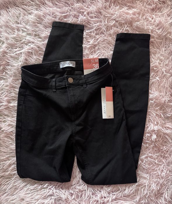 Черни дънки slim fit 36