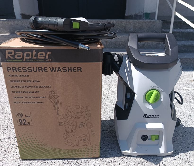 Водоструйка Rapter RR HPW300/ 1400 W - Електрическа водоструйна машина 6.5 л./мин 110 бара