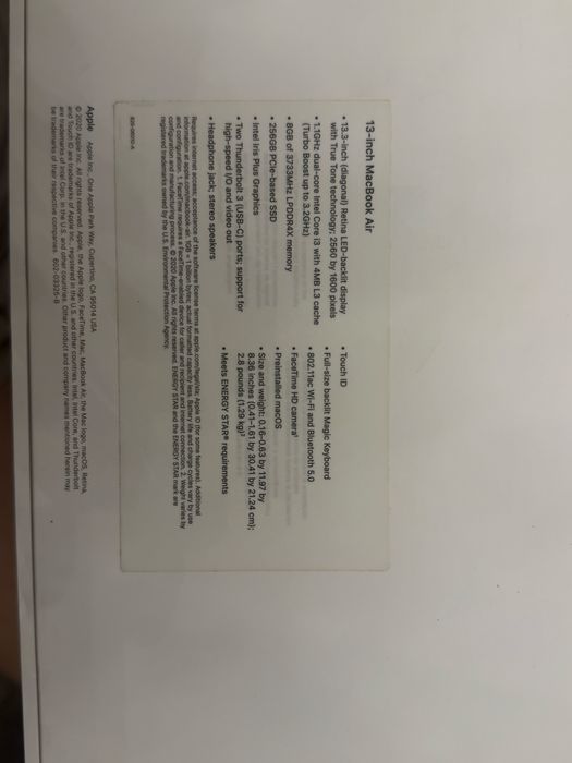 Macbook Retina 13 , 2020
