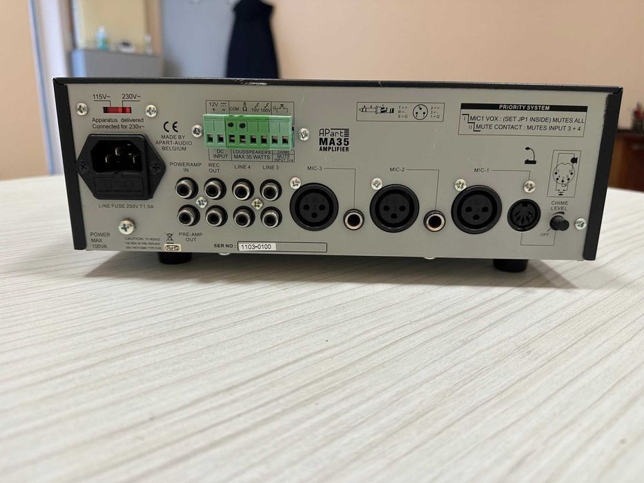 Apart MA35 професионален миксиращ усилвател , смесител