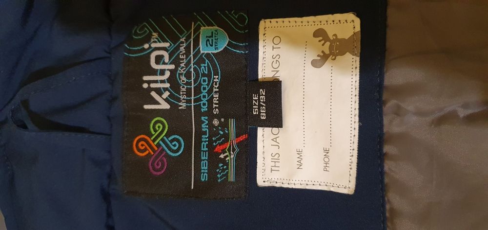 Salopeta combinezon copii pentru ski si snowboard Kilpi Pontino Albastru marimea 86/2XS