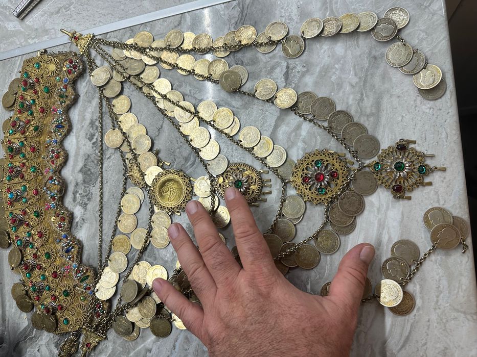 Възрожденски сребърен накит филигран позлата