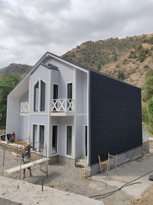 Юмшок черепица Андулин 2 слойли битум черепица. Профнасьил ва тегола