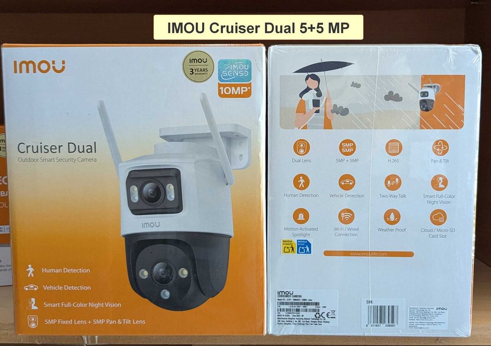 8 вида НОВИ Wi-Fi IP камери IMOU Bullet 3 2C, Cruiser 2 2C Dual SC 4G, Cell PT Lite, AOV PT 4G sim и NVR-N110W-8A0E-P