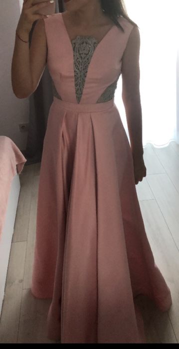Rochie de seara roz pudra