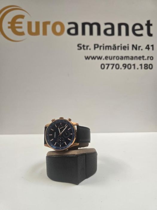 Fossil, Ceas cu curea piele, Neagra -P-