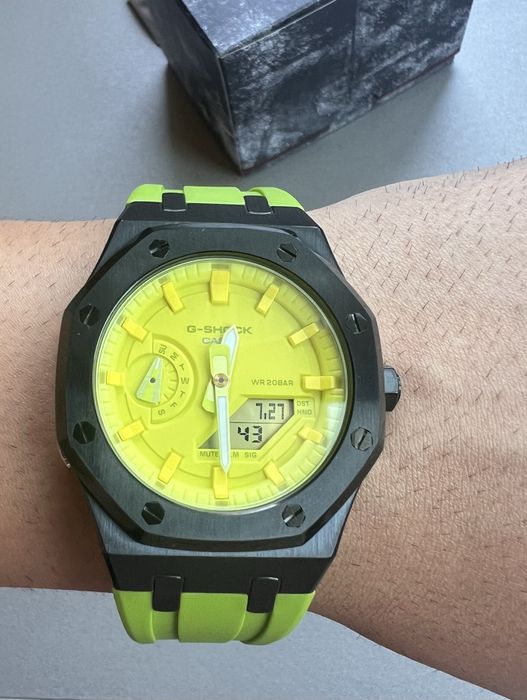 Casioak / Casio G-Shock GA-2100 Mod Electric Green/Yellow