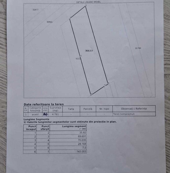 Teren intravilan 4.761 mp | Horodnic de Sus | Front stradal 35.82 m