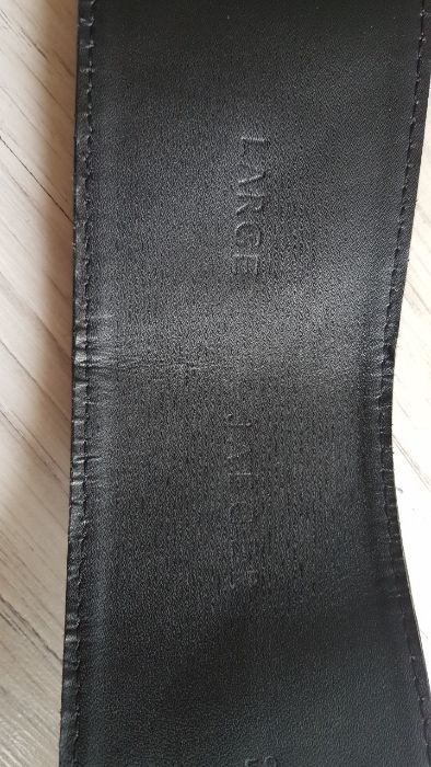 Черен колан Jaeger от естествена кожа