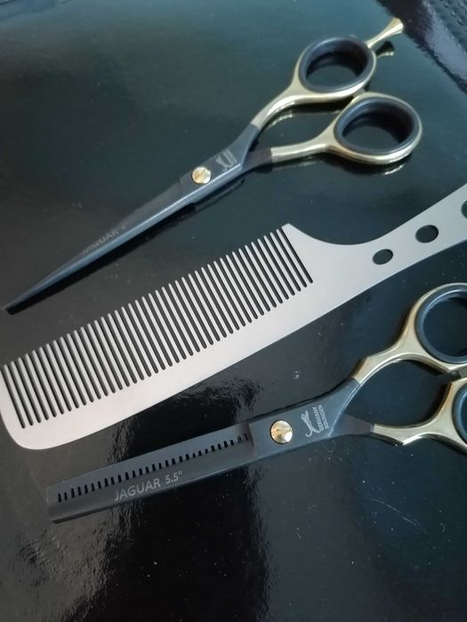 Set Foarfeci profesionale jaguar de tuns filat pieptăn 6