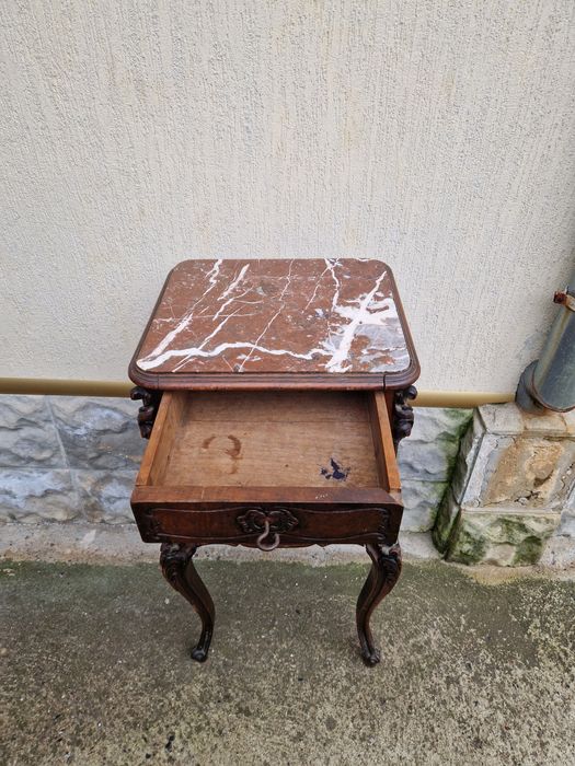 Рядък уникален антикварен френски хумидор масив мрамор