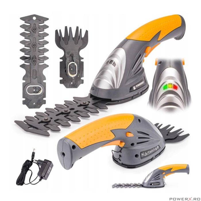 Foarfeca cu baterie pentru iarba si arbusti, 3.6 V, Powermat