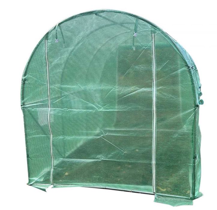 Sera Solar Gradina Tunel Cadru Otel Folie Polietilena Geam Usa 3x2x2m