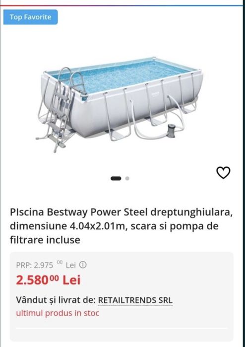 Piscina cadru metalic