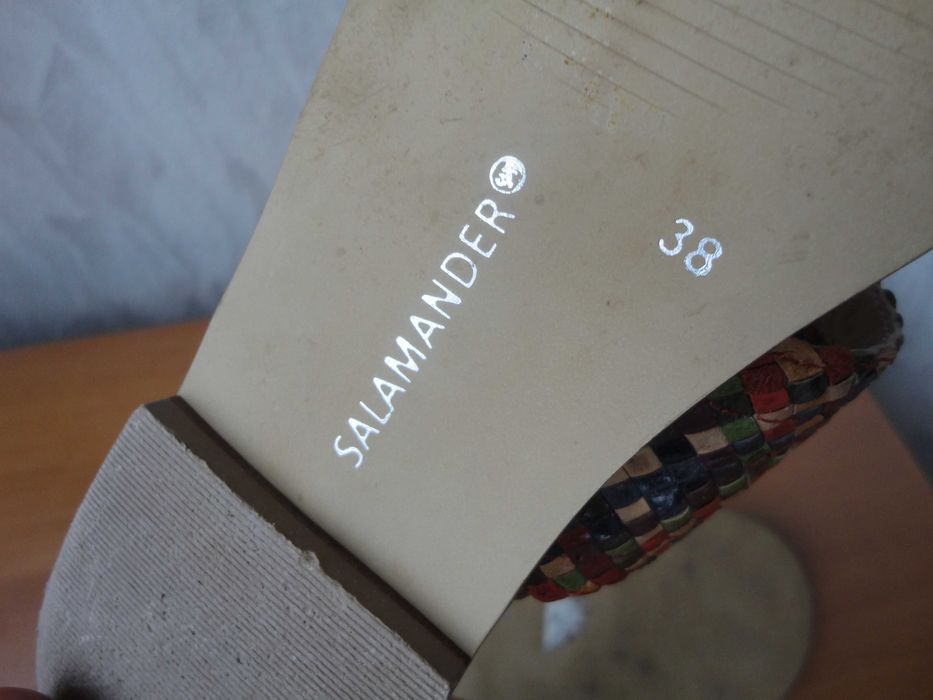 N38 Salamander/естествена кожа/дамски чехли