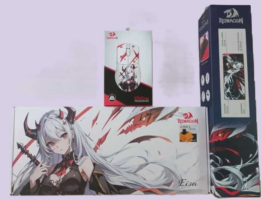 КЛАВИАТУРА+МЫШЬ +КОВРИК Игровой Кастомный Набор В стиле АНИМЕ