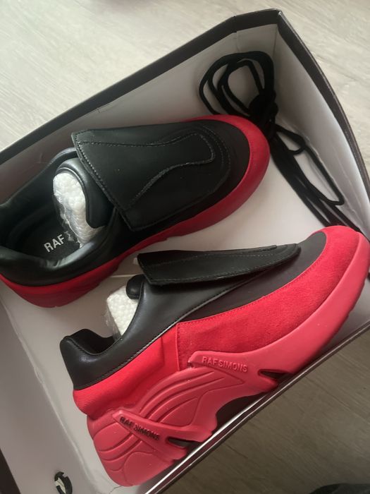 Кроссовки raf simons antei красно черные