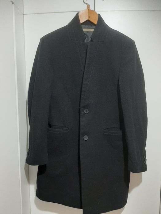 Черно вълнено палто Zara
